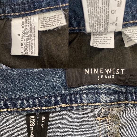 Nine West Jeans Annette Straight Leg Size 8 - Picture 8 of 8